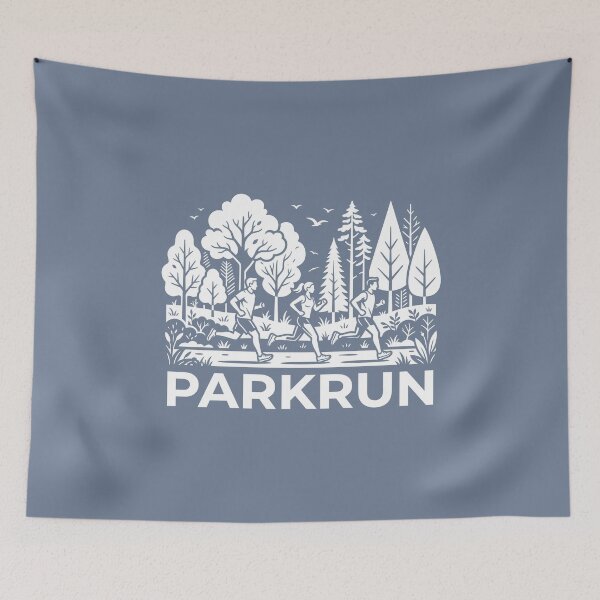 Item preview, Parkrun Trail Running Forest Landscape Runner Outdoor Sports Graphic    designed and sold by KiwiRider.