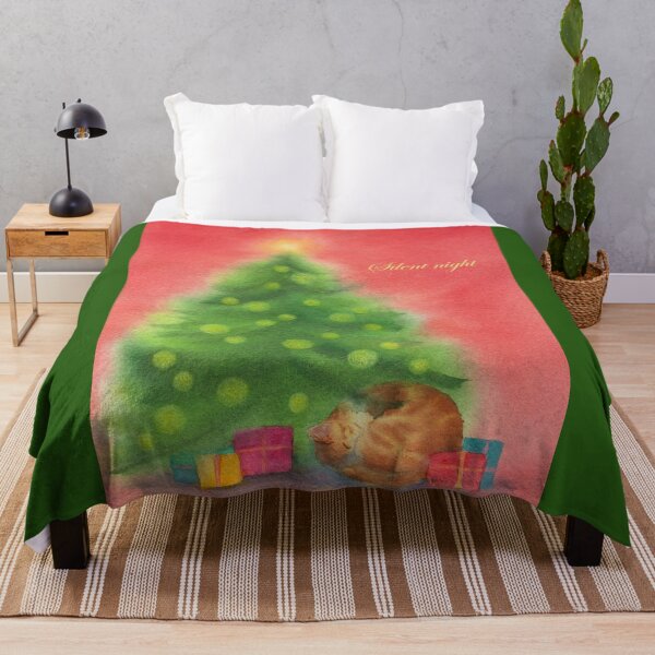 Item preview, Silent Night under the Christmas tree with text Silent Night designed and sold by KarenKaspar.