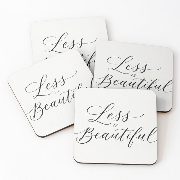 Item preview, Less Is Beautiful Minimalist Calligraphy Typography designed and sold by Poldi89.