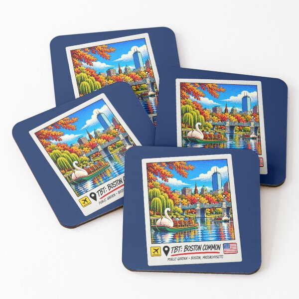 Item preview, TBT Boston Common Public Garden Fall Vintage Pop Art designed and sold by JEFFCORA.
