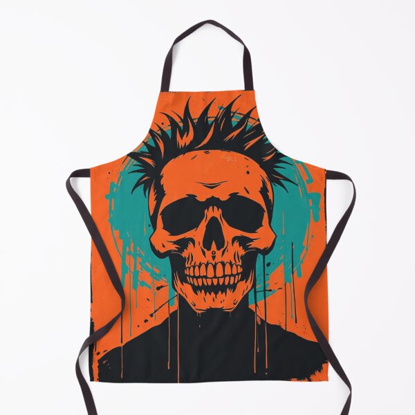Item preview, Grunge Orange Skull Pop Art designed and sold by ERODED SELF.