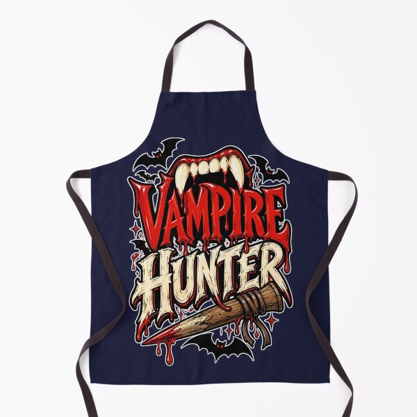 Item preview, Vampire Hunter | Gothic Halloween Typography with Fangs and Wooden Stake designed and sold by TheStephanieRome.