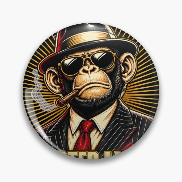 Item preview, Gangster Monkey King Vintage Mafia Streetwear Art designed and sold by BAAKSHOP.