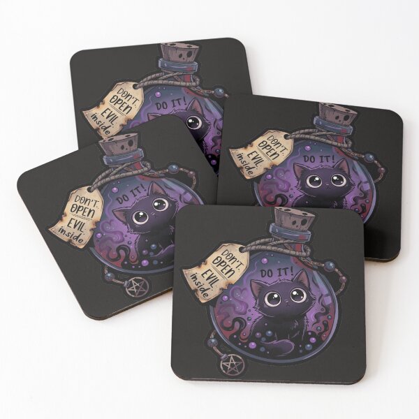 Item preview, Don't Open Evil Inside - Cute Anime Potion Cat designed and sold by TS-Des.