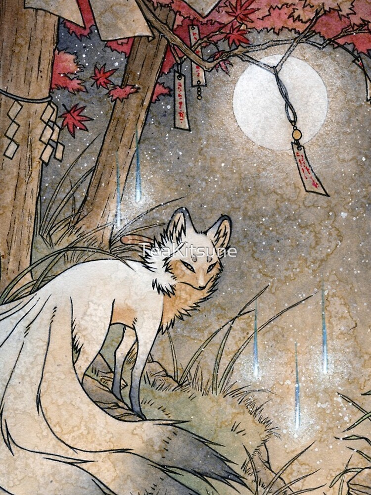 Fox & Wisps - TeaKitsune Fox Yokai by TeaKitsune