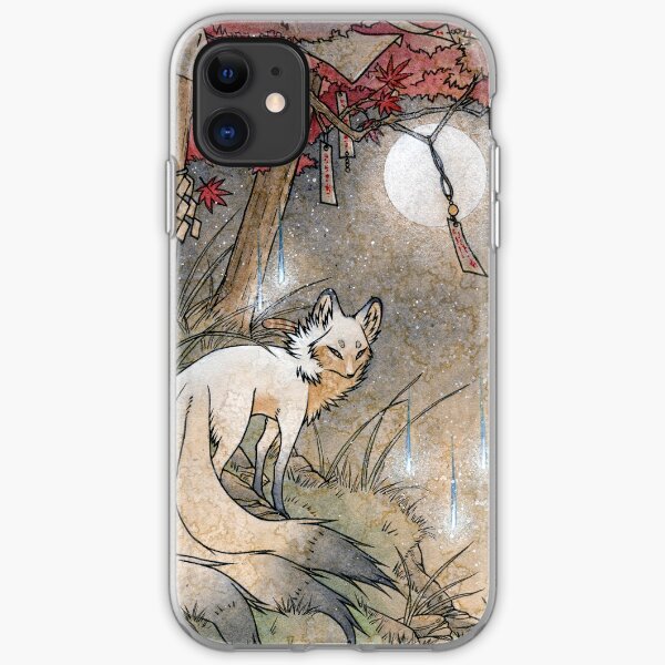 Fox & Wisps - Kitsune Yokai Foxfire iPhone Soft Case