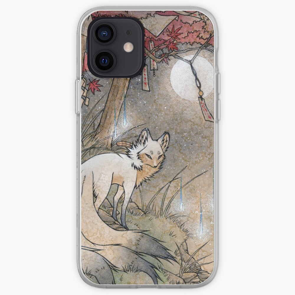 Fox & Wisps - TeaKitsune Fox Yokai iPhone Case & Cover