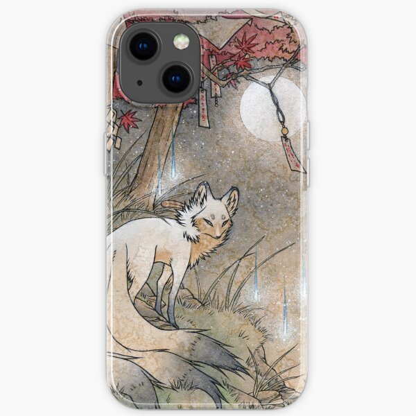 Fox & Wisps - TeaKitsune Fox Yokai Coque souple iPhone