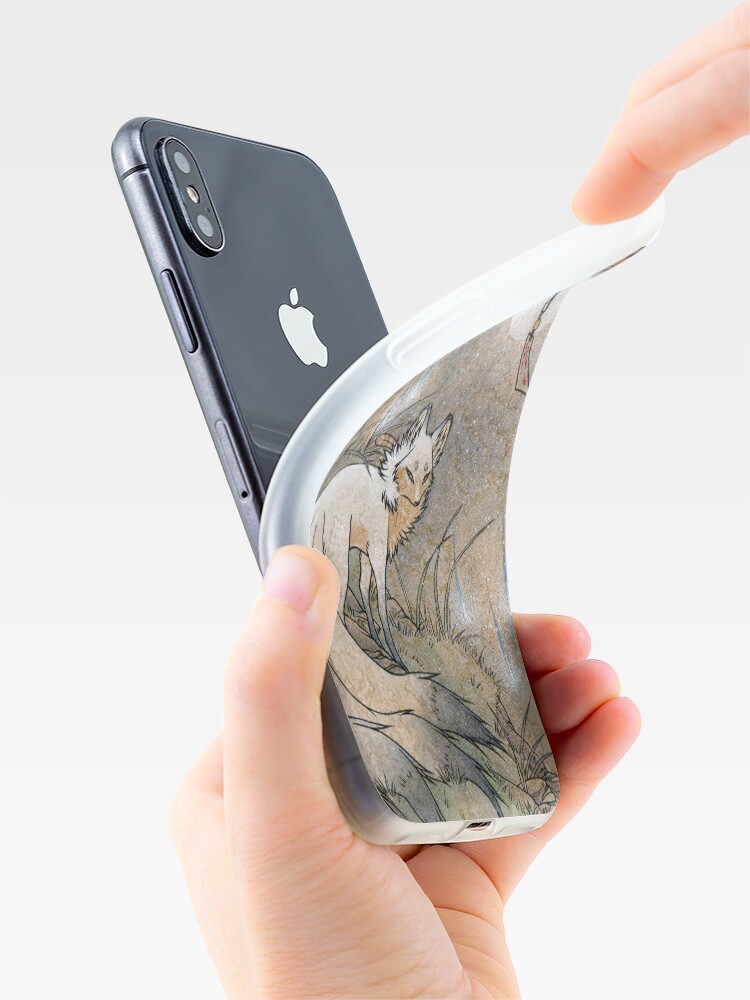Alternate view of Fox & Wisps - TeaKitsune Fox Yokai iPhone Case & Cover