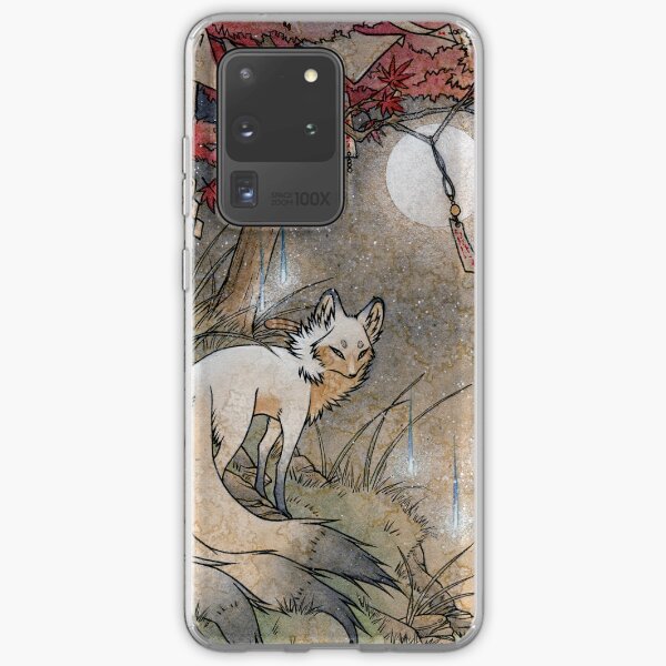 Fox & Wisps - TeaKitsune Fox Yokai Coque souple Samsung Galaxy