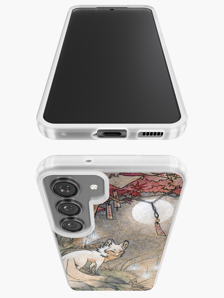 Thumbnail 3 of 4, Samsung Galaxy Phone Case, Fox & Wisps - TeaKitsune Fox Yokai designed and sold by TeaKitsune.
