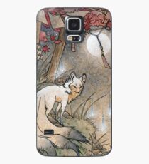 Fox & Wisps - Kitsune Yokai Fuchsfeuer Hülle & Klebefolie für Samsung Galaxy