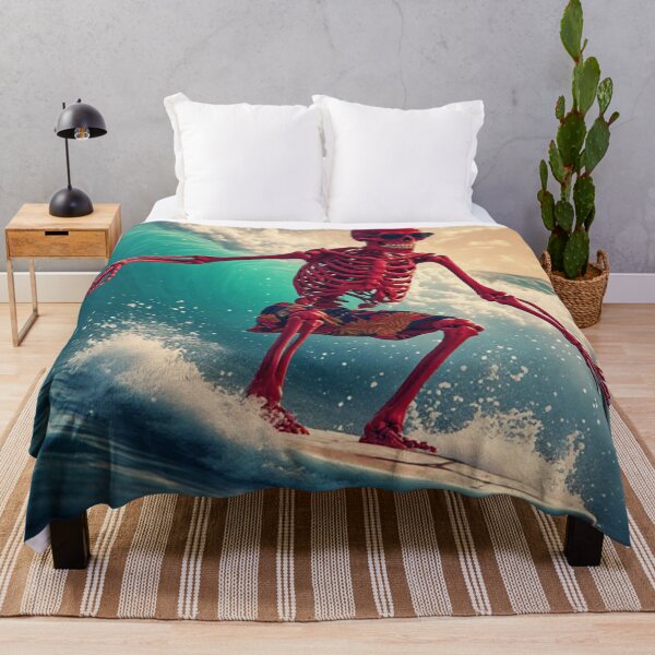 Item preview, Cool Crimson Skeleton Surfing in Hawaiian Beach designed and sold by AWADHESH CHAURASIA.