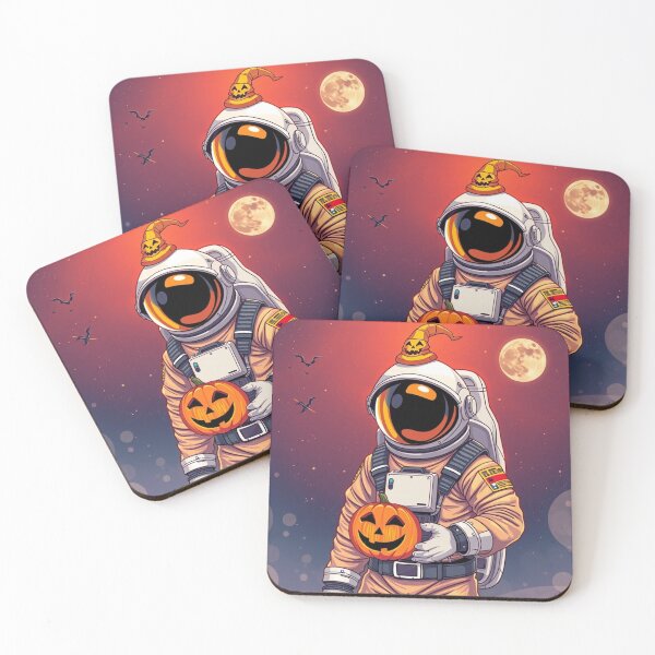 Item preview, Astronaut Holding Jack-o Lantern designed and sold by GenesisArtis.