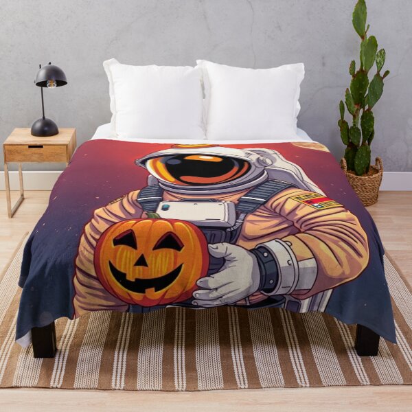 Item preview, Astronaut Holding Jack-o Lantern designed and sold by GenesisArtis.