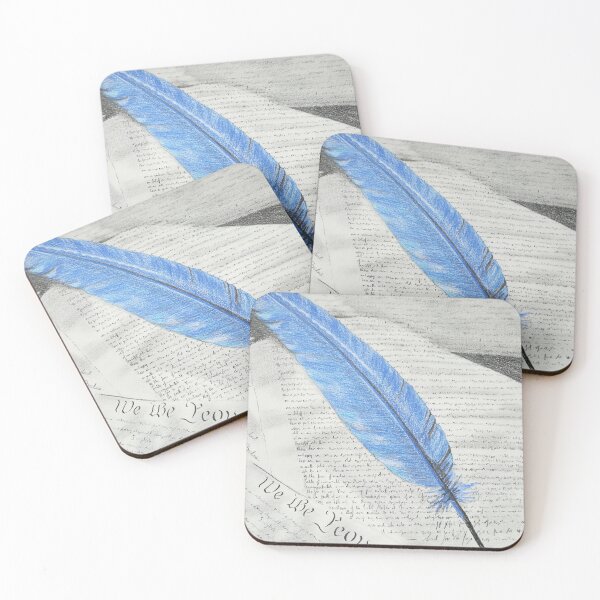 Item preview, Blue quill on parchment designed and sold by CecileLenam.