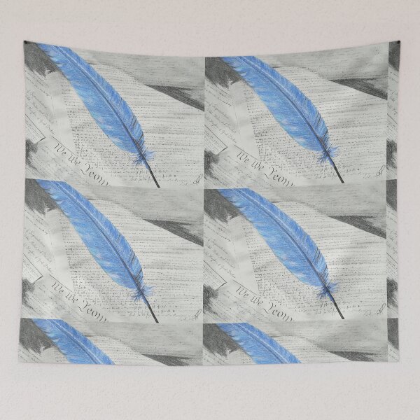 Item preview, Blue quill on parchment designed and sold by CecileLenam.
