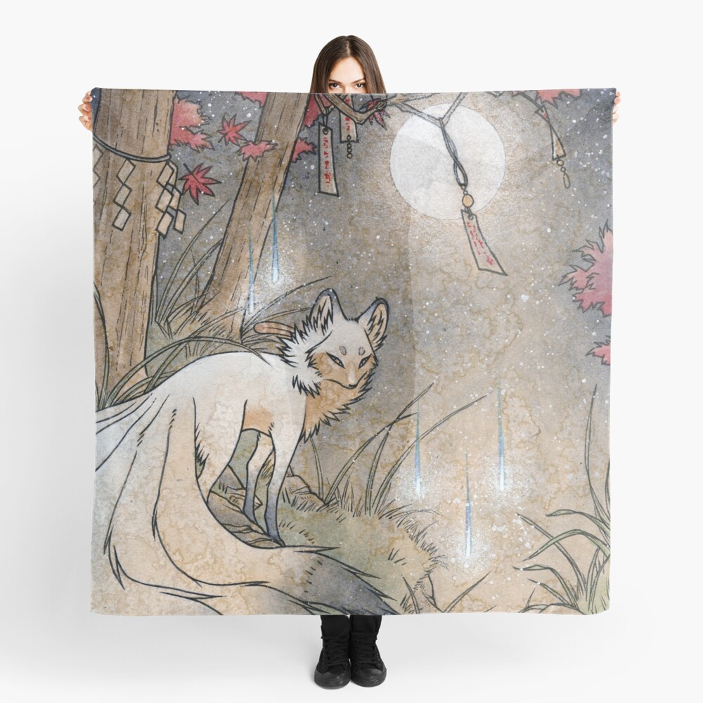 Fox & Wisps - TeaKitsune Fox Yokai Scarf