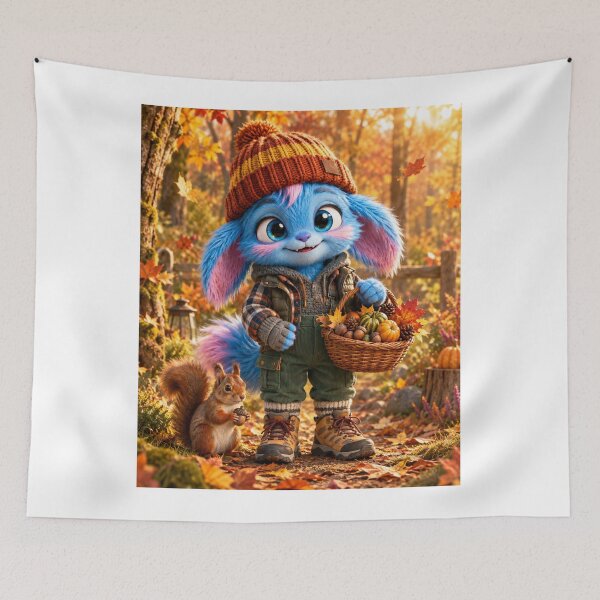 Item preview, Little Blue Exploer Collecting Autumn Treasures designed and sold by YarQpl.
