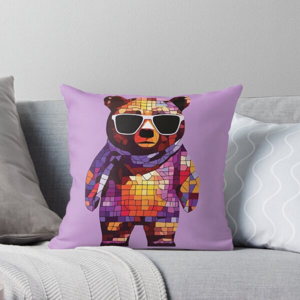 Item preview, Cool mosaic bear wearing sunglasses. Colorful, geometric art of a bear. designed and sold by designmari.