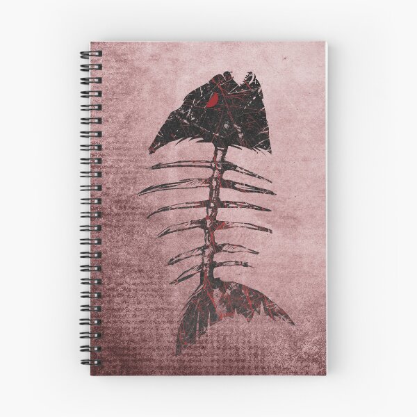 Item preview, Piranha Skeleton Fish Bones Red Grunge Distressed Punk designed and sold by Ghoul Enterprises.