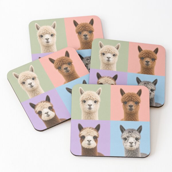 Item preview, Alpaca Hair Day – Four Fluffy Faces designed and sold by pixiedustpaint.