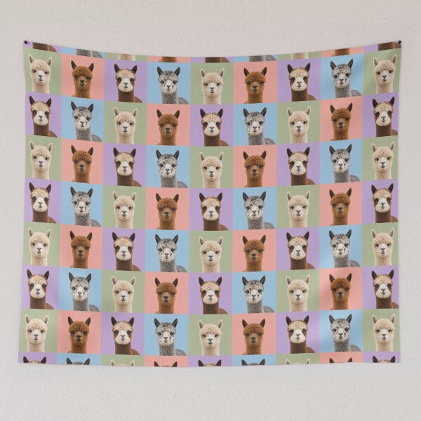 Item preview, Alpaca Hair Day – Four Fluffy Faces designed and sold by pixiedustpaint.