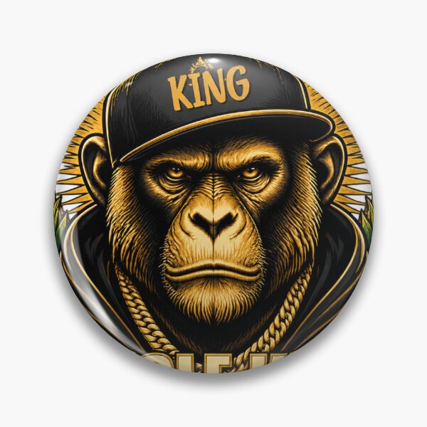 Item preview, Jungle King Golden Crown Gorilla Streetwear Art designed and sold by BAAKSHOP.