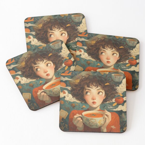 Item preview, Whimsical Girl with Tomato Soup designed and sold by Shannon Hilson.