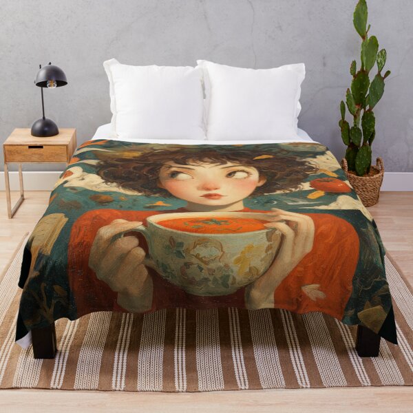 Item preview, Whimsical Girl with Tomato Soup designed and sold by Shannon Hilson.