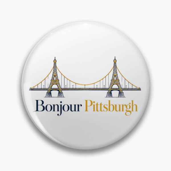 Item preview, Bonjour Pittsburgh (Eiffel Tower Bridge Art) designed and sold by the-lamplighter.