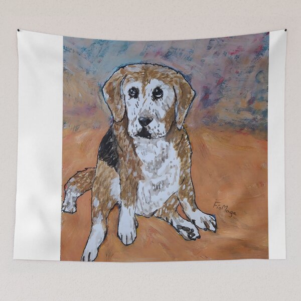 Item preview, Beagle Portrait, Sweet Dog Painting designed and sold by PulsarArte.