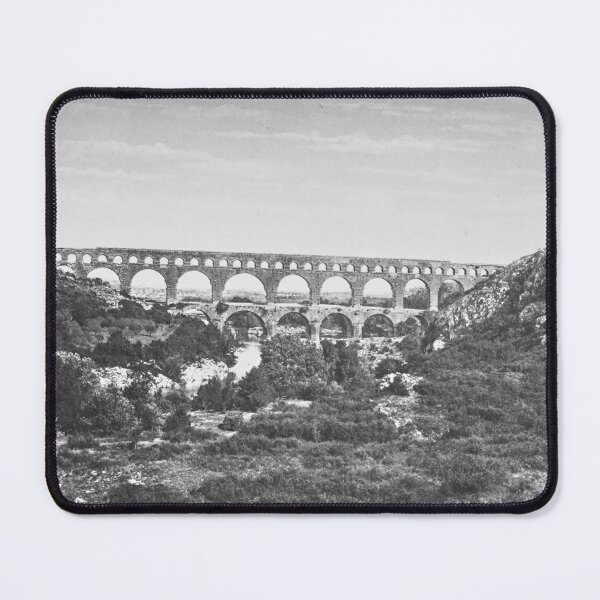 Item preview, Pont du Gard, firest century three-tiered Roman aqueduct bridge to carry water over 50 kilometers (31 miles) to the Roman colony vintage photograph of Nîmes. designed and sold by Astrid Arkhangelsky.