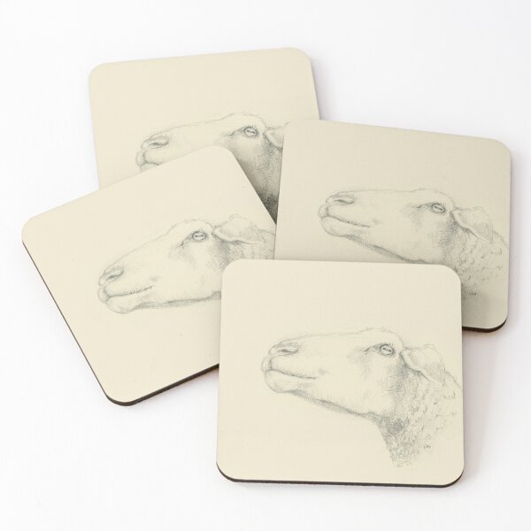 Item preview, Pensive sheep pencil drawing designed and sold by KarenKaspar.