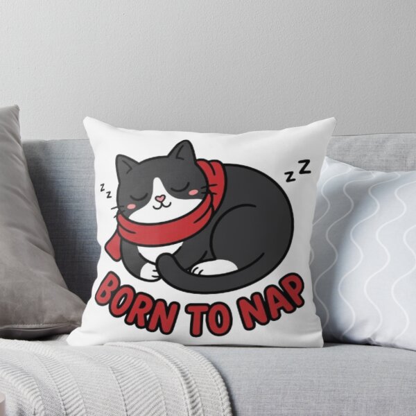 Item preview, Born To Nap Tuxedo Cat Illustration designed and sold by PrintforDesign.
