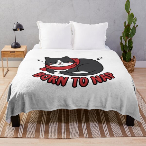 Item preview, Born To Nap Tuxedo Cat Illustration designed and sold by PrintforDesign.