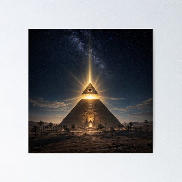 Item preview, Mystical Illuminated Pyramid at Night designed and sold by Phil Perkins.