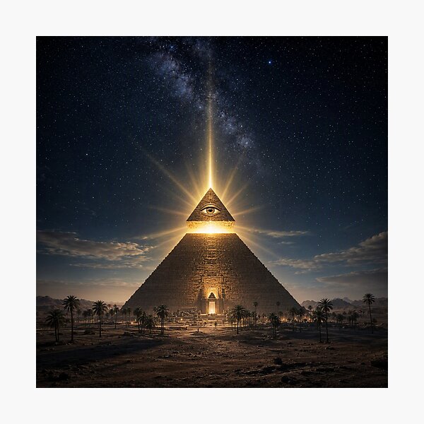Item preview, Mystical Illuminated Pyramid at Night designed and sold by Phil Perkins.