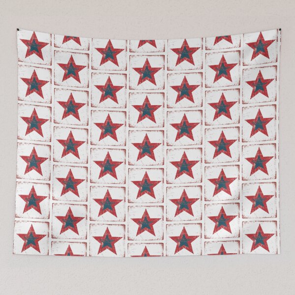 Item preview, Distressed Red and Blue Star designed and sold by cbfineart.