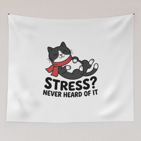 Item preview, Stress Never Heard Of It Cat designed and sold by PrintforDesign.