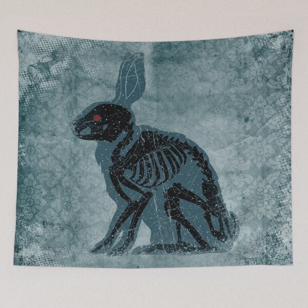 Item preview, Skeleton Rabbit Visible Anatomy X-Ray Bones Hare Blue designed and sold by Ghoul Enterprises.