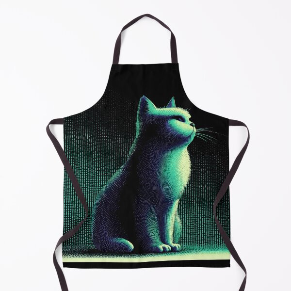 Item preview, Neon Halftone Cyber Cat designed and sold by ClubVacay.