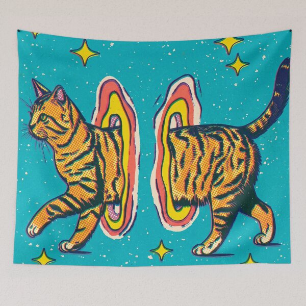 Item preview, Tabby Cat Walking Through a Space Portal designed and sold by Fani*.
