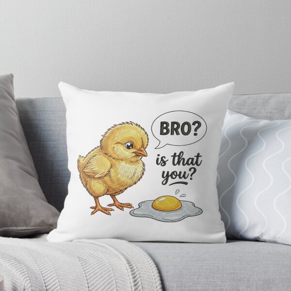 Item preview, Funny Bro Is That You Baby Chick Fried Egg Dark Humor Chicken Farmer Joke designed and sold by raedattia.