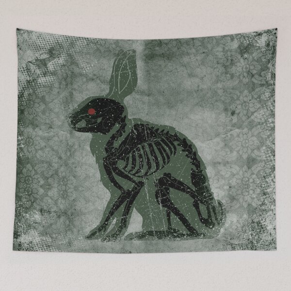 Item preview, Skeleton Rabbit Visible Anatomy X-Ray Bones Hare Green designed and sold by Ghoul Enterprises.