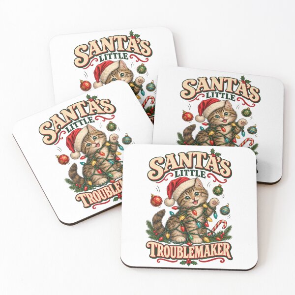 Item preview, Santa’s Little Troublemaker – Funny Christmas Cat designed and sold by Print-Mingle01.