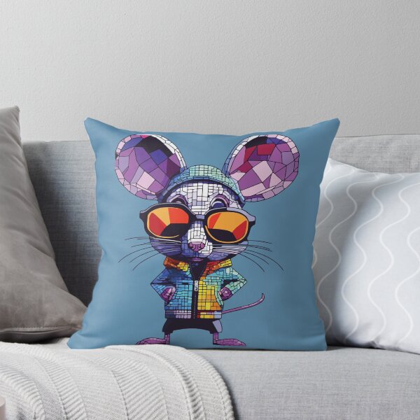 Item preview, Cool Mosaic Mouse with Sunglasses. Colorful Geometric Rodent Art. designed and sold by designmari.