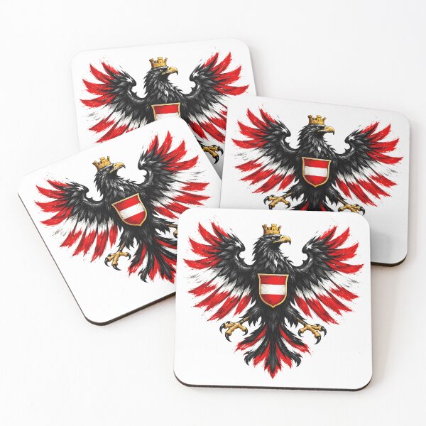Item preview, Majestic Austrian eagle - coat of arms in red-white-red designed and sold by Print-Zoo.