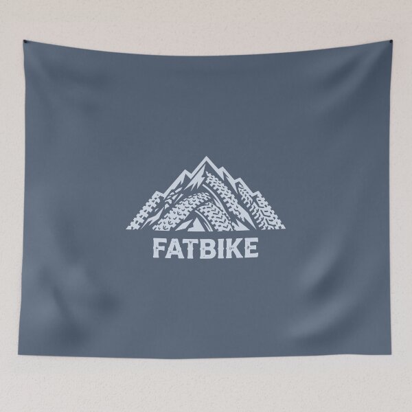 Item preview, Fat Biking Mountain Landscape Tire Tracks Winter Cycling Graphic    designed and sold by KiwiRider.