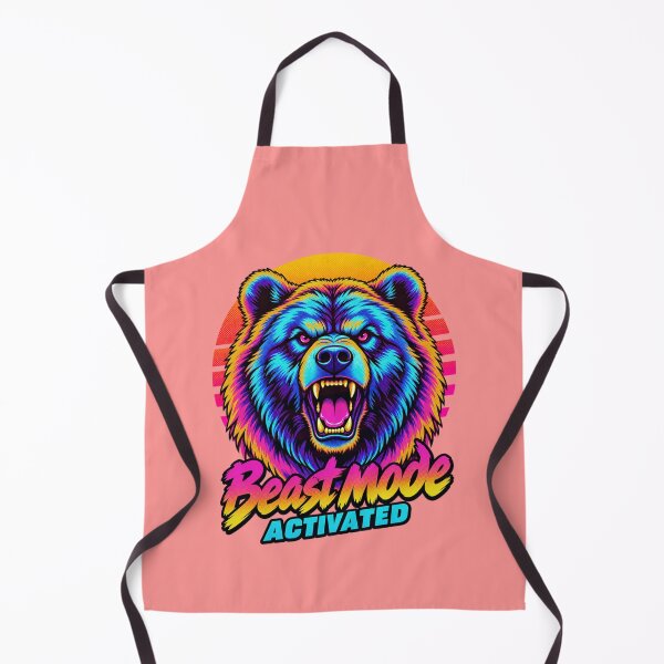 Item preview, Grizzly Beast Mode - Neon Cyberpunk Horror designed and sold by PixelsPaws.